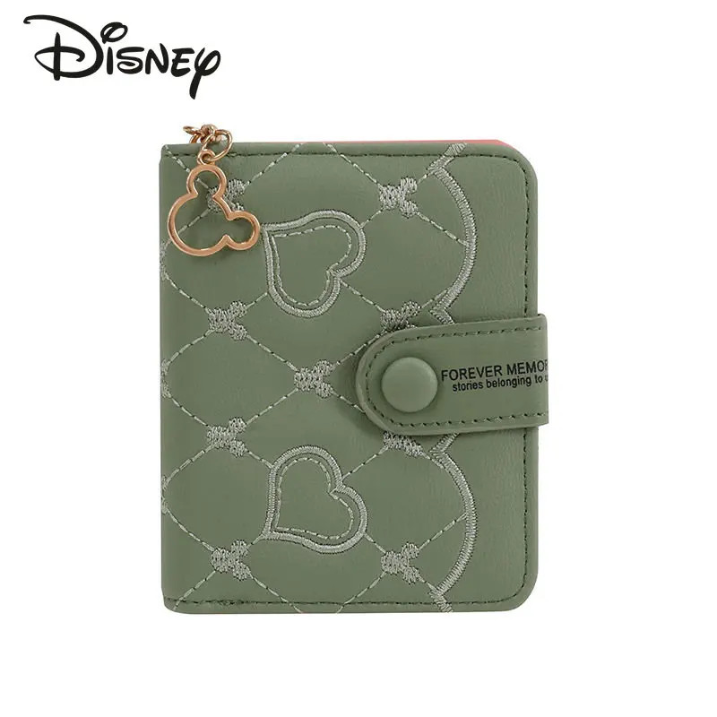 Disney Mickey New Women's Zero Wallet High Quality PU Short Wallet Cartoon Retro Casual Multi Functional Mini Women's Bag