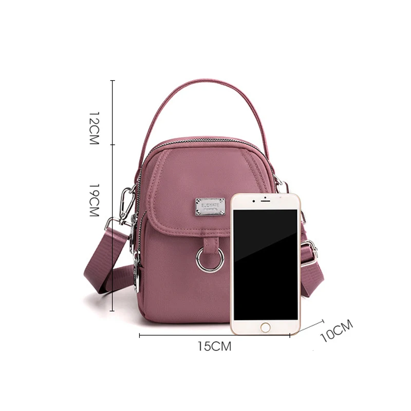 Fashion 3 Layers Women Mini Bag High Quality Durable Fabric Girls Small Shoulder Bag Prettry Style Female Mini Handbag Phone Bag