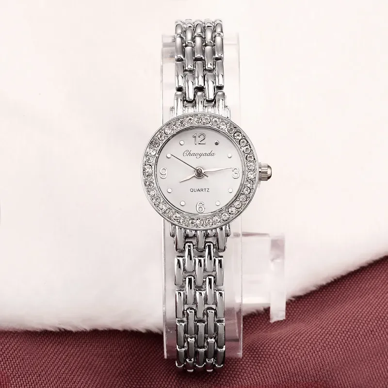 Watches Fashion Silver Luxury Rhinestone Watch Women Watches Bracelet Ladies Watch Clock reloj mujer zegarek damski