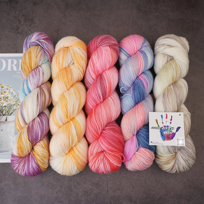 Шапка из чистой шерсти ручной работы 100 г/шар весна-осень-зима