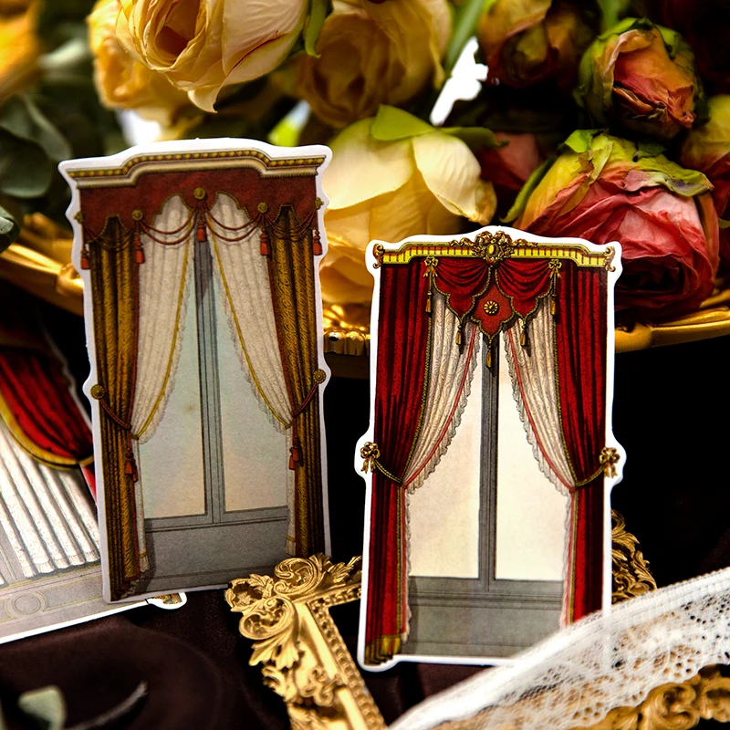 12 листов наклейка рамка занавеска на окна коллаж DIY ручное украшение занавески