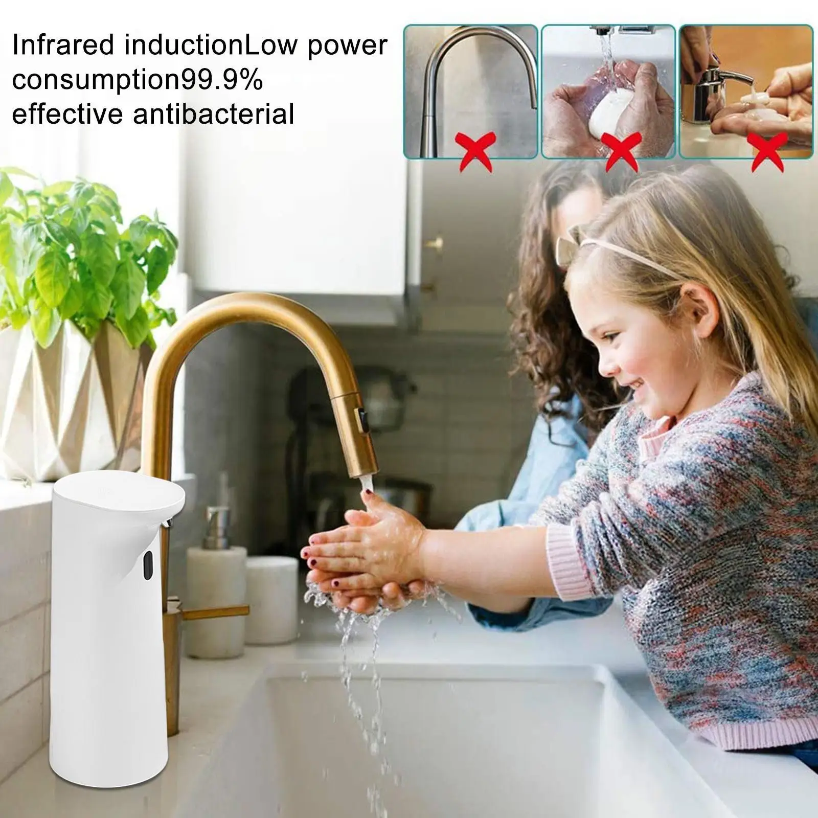 

Touchless Automatic Soap Dispenser Smart Foam Machine Foam Sanitizer Dispenser Machine Hand Sensor Washing Infrared Soap B4A1