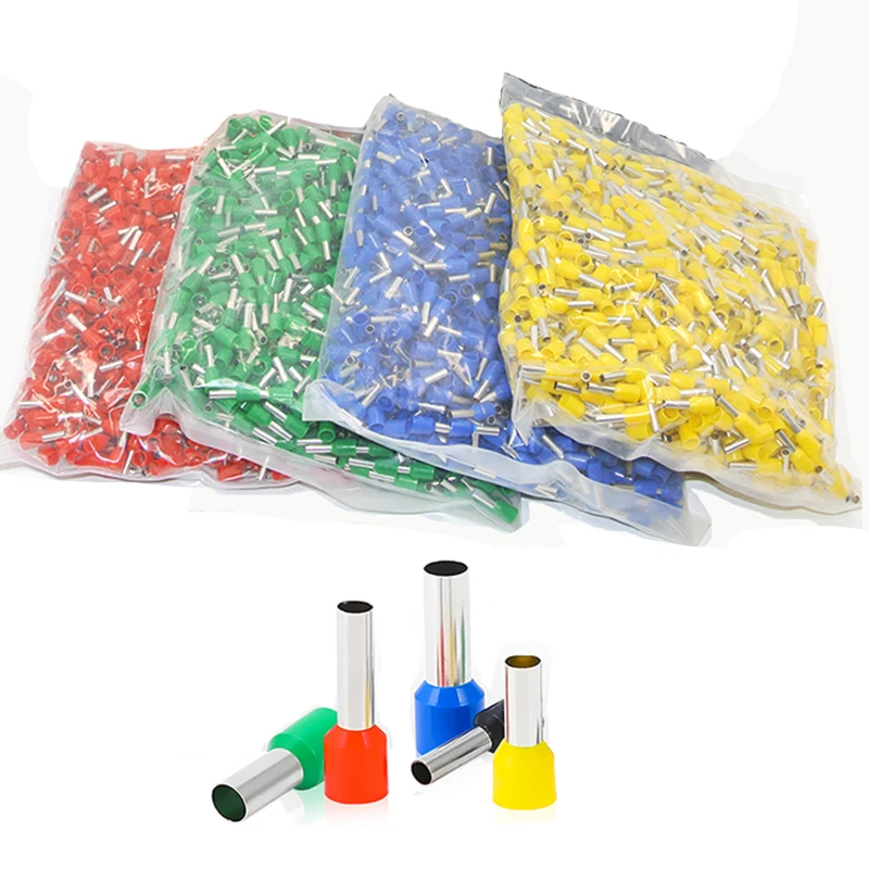 1000 шт./упаковка, Изолированные наконечники для клеммной колодки