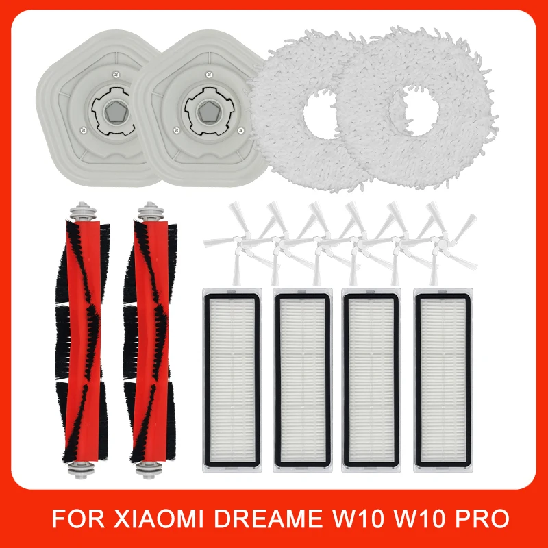 

Mop Cloth For Xiaomi Dreame W10 W10 Pro Robotic Vacuum Cleaner Main Side Brush Detachable Mop Rags Stent Hepa Filter Accessories