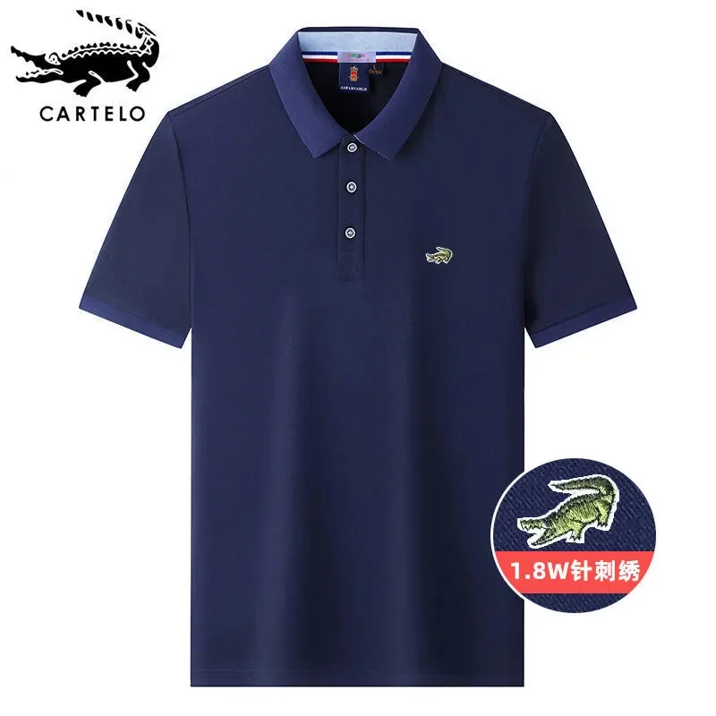 

Cartelo Men's POLO Shirt Summer Embroidered Polo Shirt Hot Sale High Quality Men's Short Sleeve Breathable Business Polo Shirt