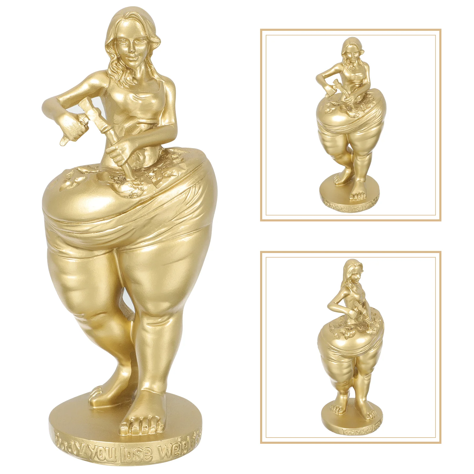 

Artistic Statue Yoga Figurine Weight-loss Woman Ornaments Fitness Lady Statue Resin Craft