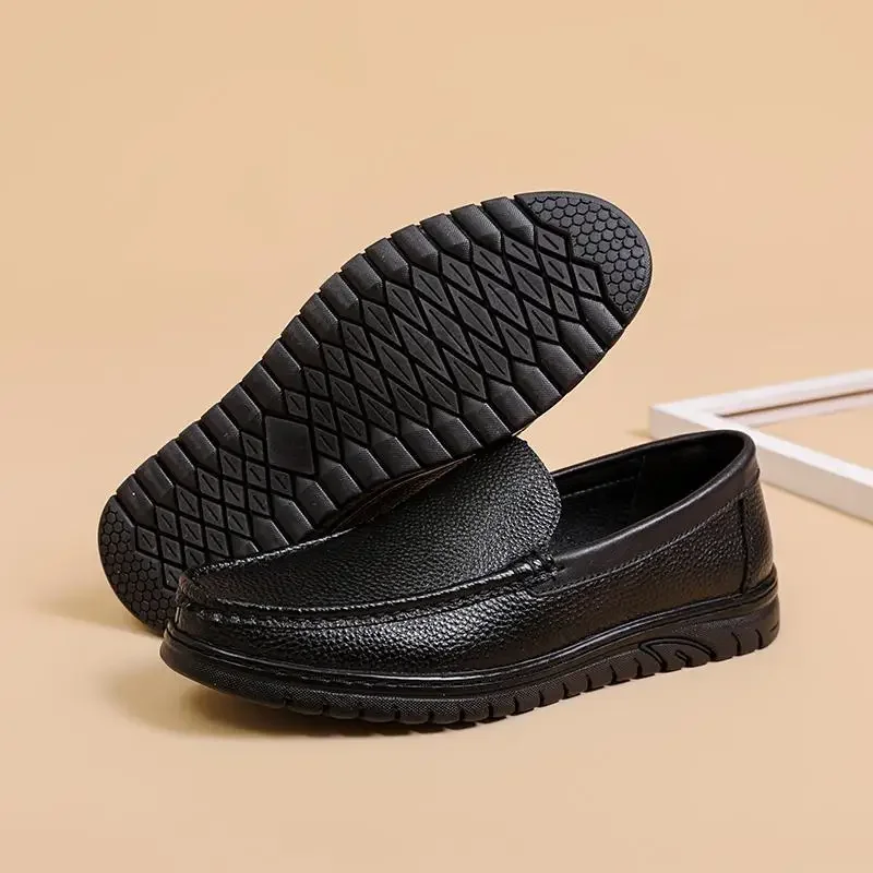 

Мужская обувь весна-осень мужские дышащие черные ботинки с большой головой на одной педали Модные мужские кожаные рабочие повседневные кожаные ботинки Sh