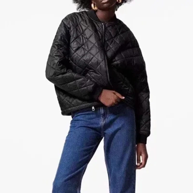 Женские куртки тонкие парки пальто черная верхняя одежда женское клетчатое