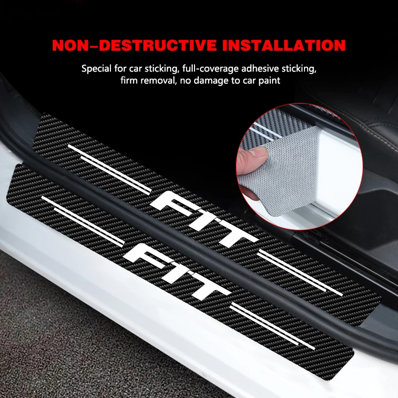 4 шт./компл. Защитная Наклейка на дверь автомобиля наклейка против царапин пороги