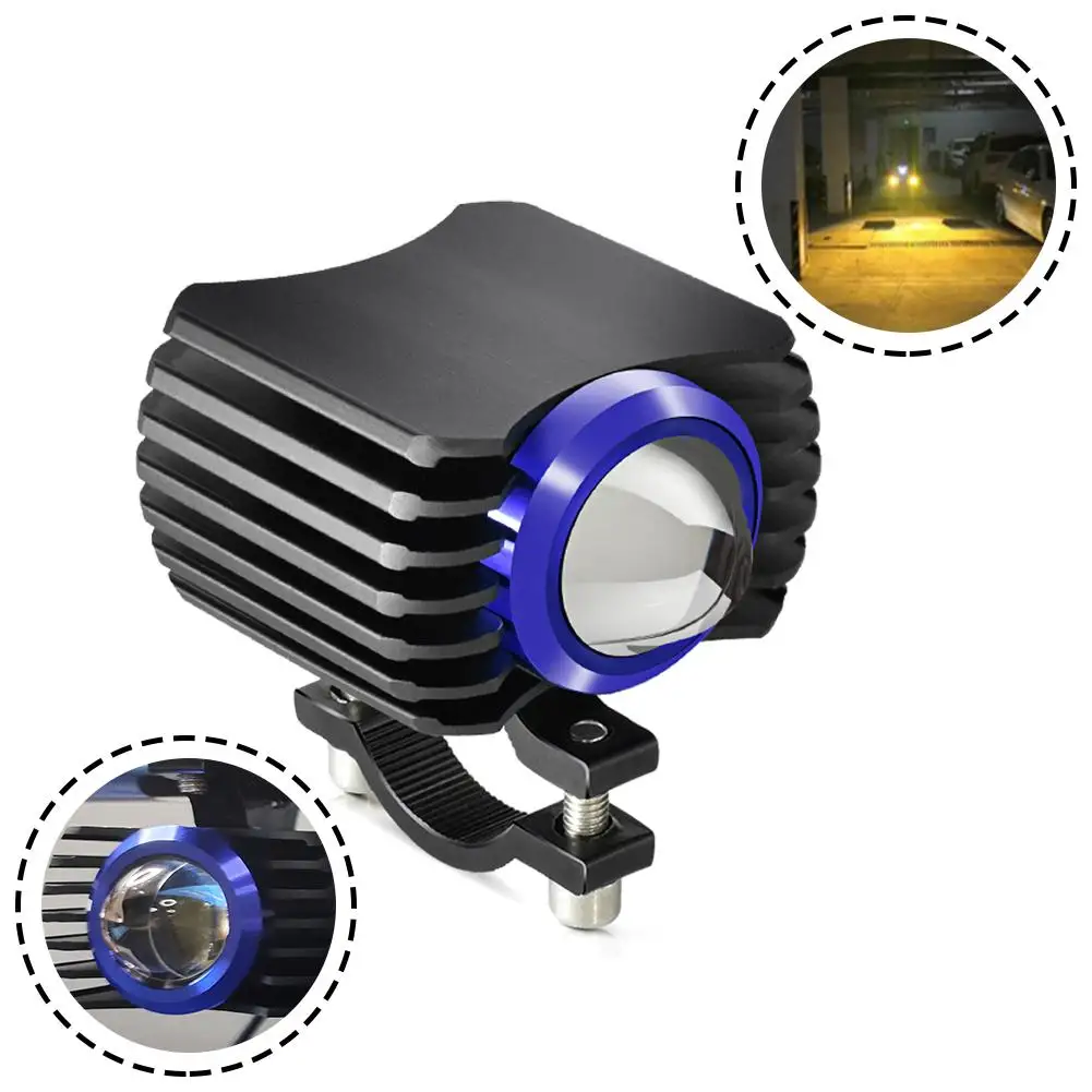 

Motorcycle LED Spotlight Car LED Headlight Tri-color Lens External Super Bright LED Spotlight