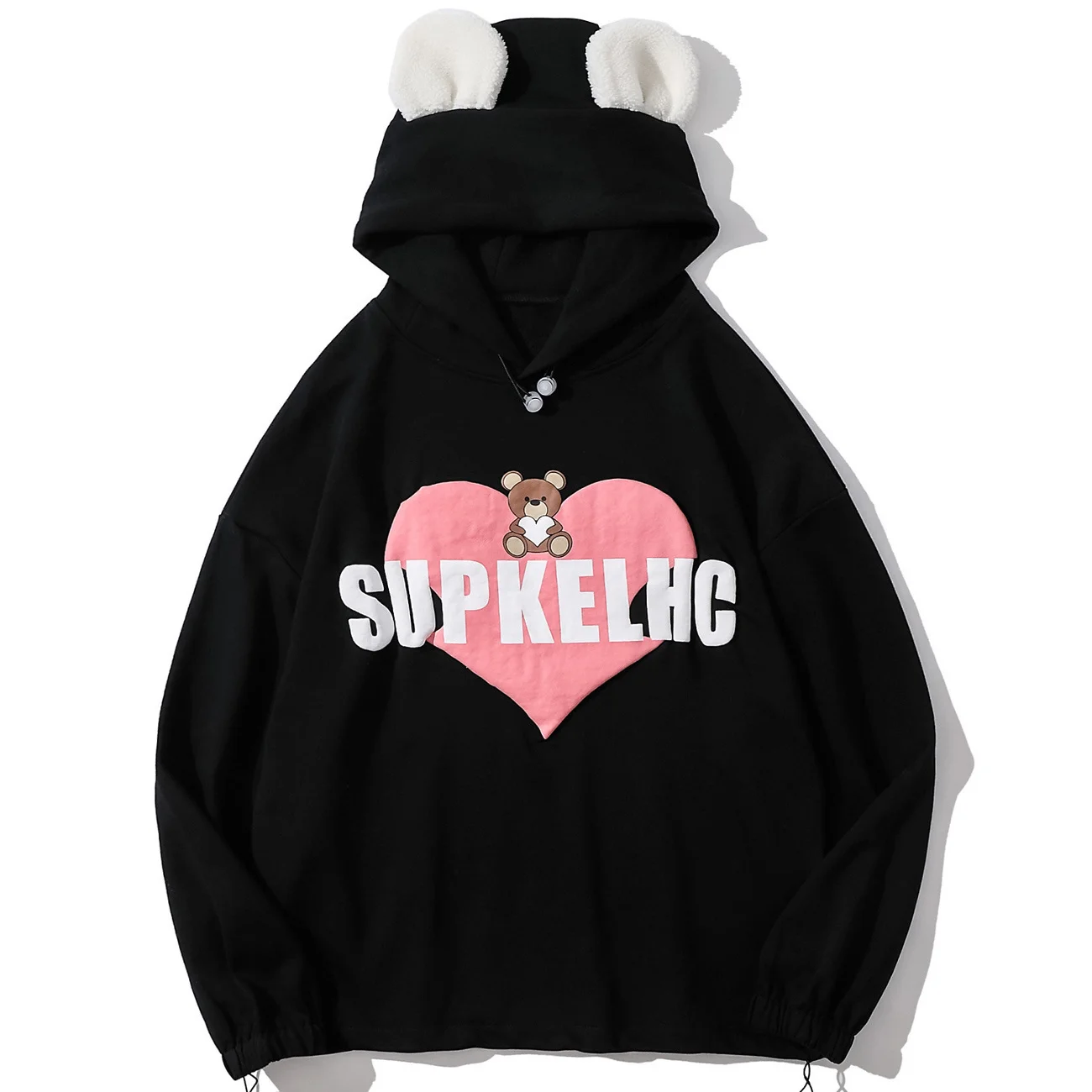 Толстовка с длинным рукавом для мужчин и женщин хлопковый свитшот принтом сердец