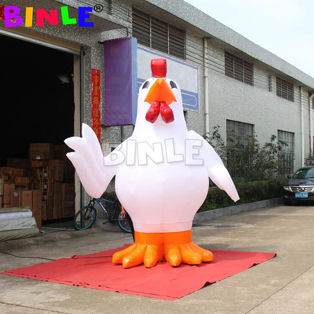 Hot Sale White Giant Inflatable Chicken Balloon Mascot For Advertising | Toys