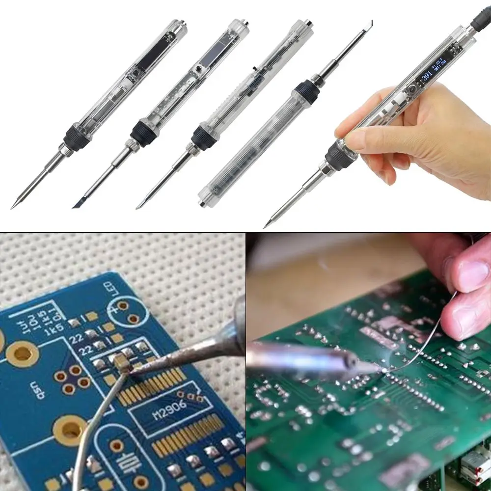 

Digital Display Quick Heating Soldering Accessory DC12-24V 72W T12-TR Electric Soldering Iron Adjustable Temperature