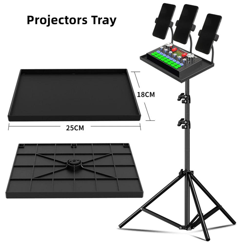 

Tripod Stand Sound Card Projectors Tray Platform Holder Live Microphone Stand 1/4in Screw Adapter For Projector Monitors Equipme