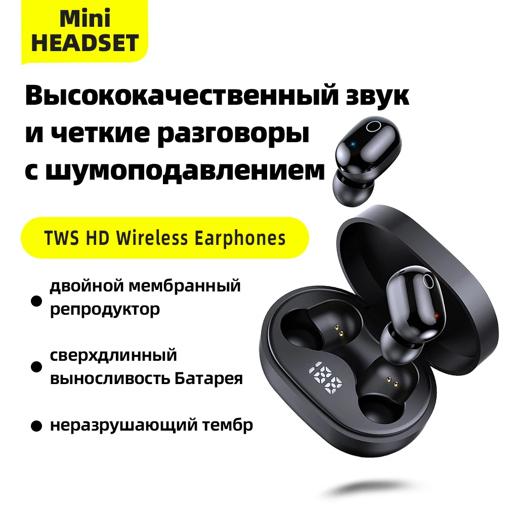 

CENYAY E6Pro TWS 5.2 Bluetooth Earphones Wireless Headphone Fone 9D Stereo Sports Waterproof Earbuds Headset with Microphone NEW