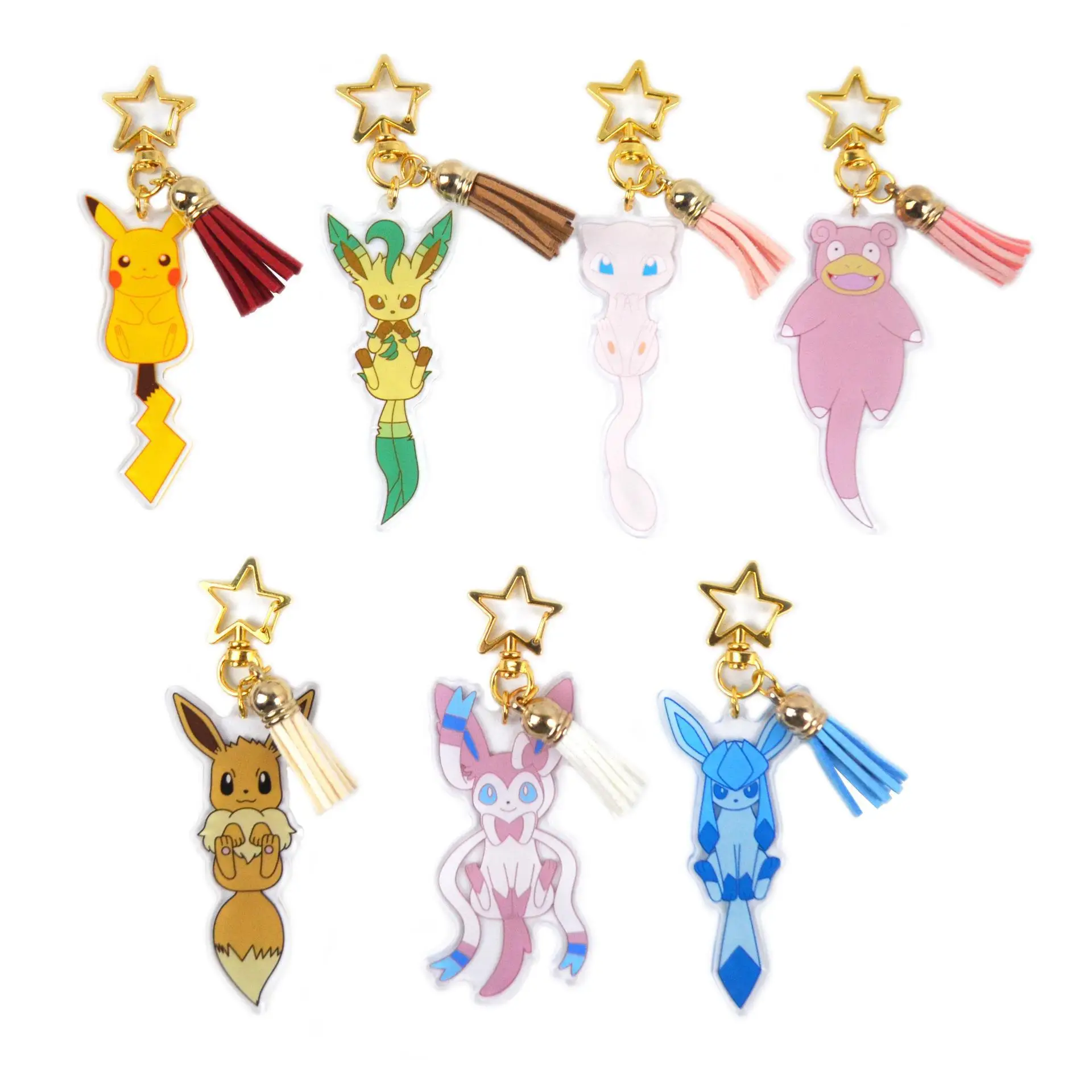 

Pokemon Pikachu kawaii anime figure keychain pendant Eevee action figure pokemon decor kids toys birthday Christmas gift