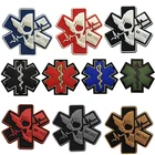 Нашивки из ПВХ и резины с имитацией черепа, военная тактическая одежда в стиле милитари для кепок, сумок, рюкзаков, жилета, униформы, нашивки с эмблемой шляпы