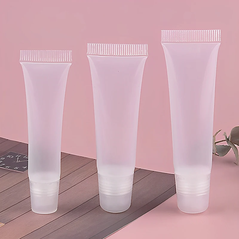 

10Pcs 5/8/10/15ml Clear Empty Lip Gloss Tubes Soft Lipstick Container Refillable Bottles Makeup Cosmetic Lip Balm Containers