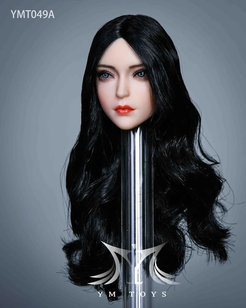 В наличии YMTOYS YMT049 1/6 Blue Eyes Beauty Cheng Head Sculpt Female Soldier Carving Fit 12'' PH TBL Фигурки