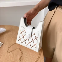 2022 new trend crossbody bag for woman autumn winter chain single shoulder bag lozenge effect embroidery messenger bag handbags
