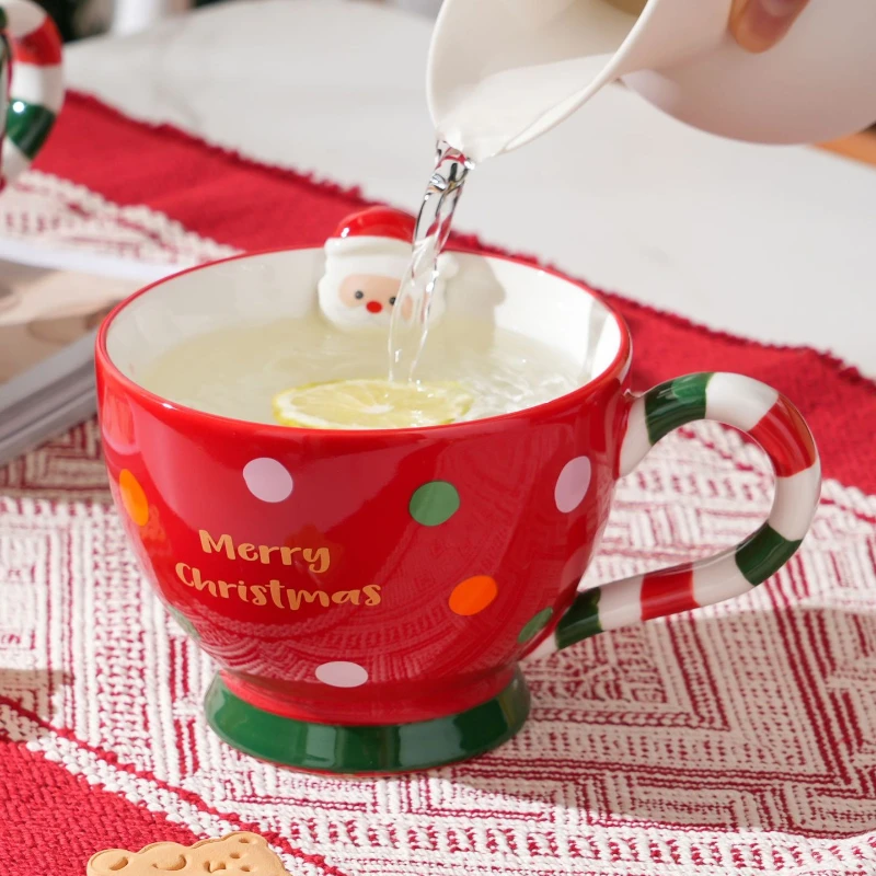 Рождественская кружка милый пряничный человечек керамическая чашка для воды