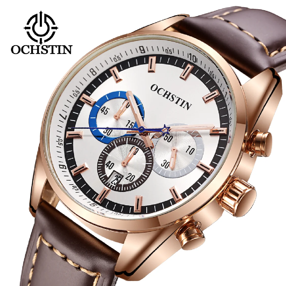 

OCHSTIN Chronograph Sports Wrist Watches for Men Casual Luxury Brand Military Modern Quartz Watch Waterproof Clock Gifts Mens