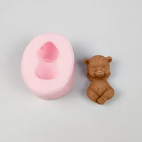 przy sleeping bear soap silicone mold 3d cute cartoon toy bear silicone mold fondant mould chocolate mousse cake molds resin