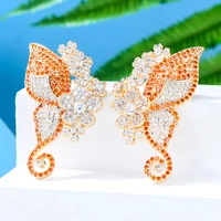 soramoore full crystal butterfly earrings rhinestone aaa cubic zirconia bridal wedding engagement women jewelry gift jewelry