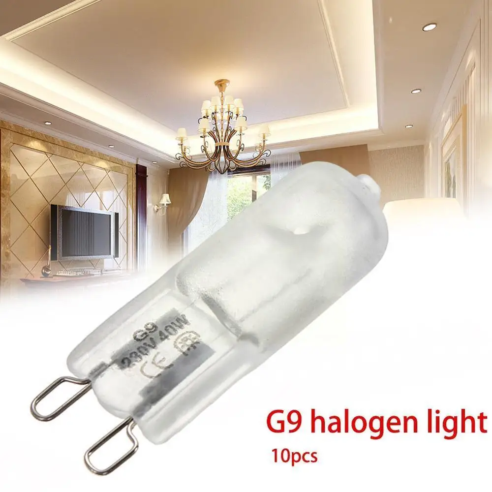 

10 Pieces Warm White Matte G9 2800k-3000k Halogen Lamp About 50.000 40w Life Hours V6i9