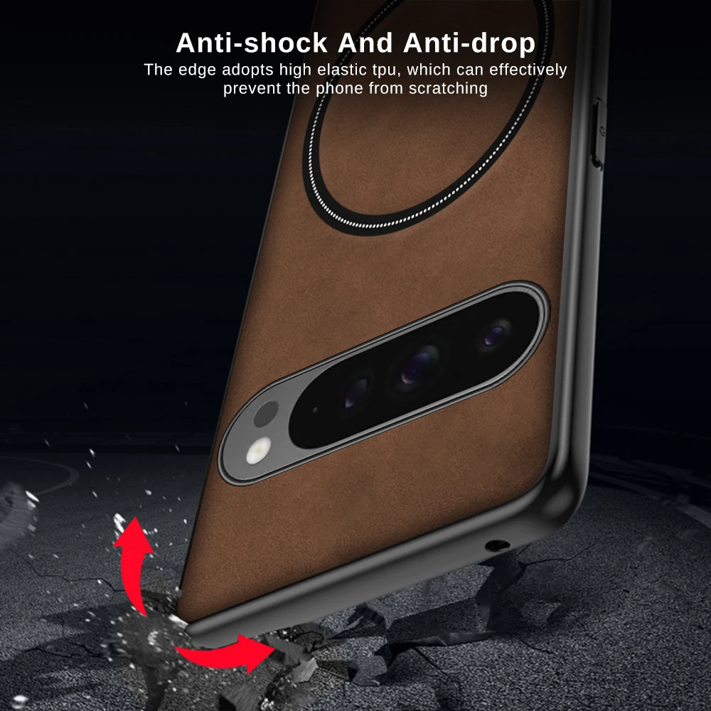 Магнитный кожаный чехол Yangbuck для Google Pixel 9 Pro XL 6 8 дюйма противоударный корпус 9Pro