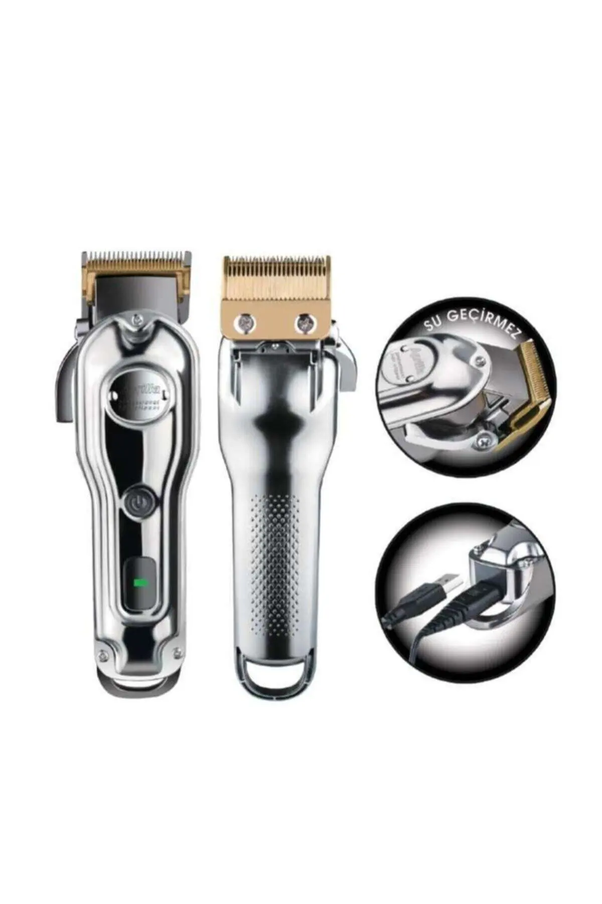 Hair Beard Mustache Electric Wireless Wired Professional Fast Charge 120min Usb Charge 6 Different Head Comb 2022 Model Good Quality Fast Shipping Gray