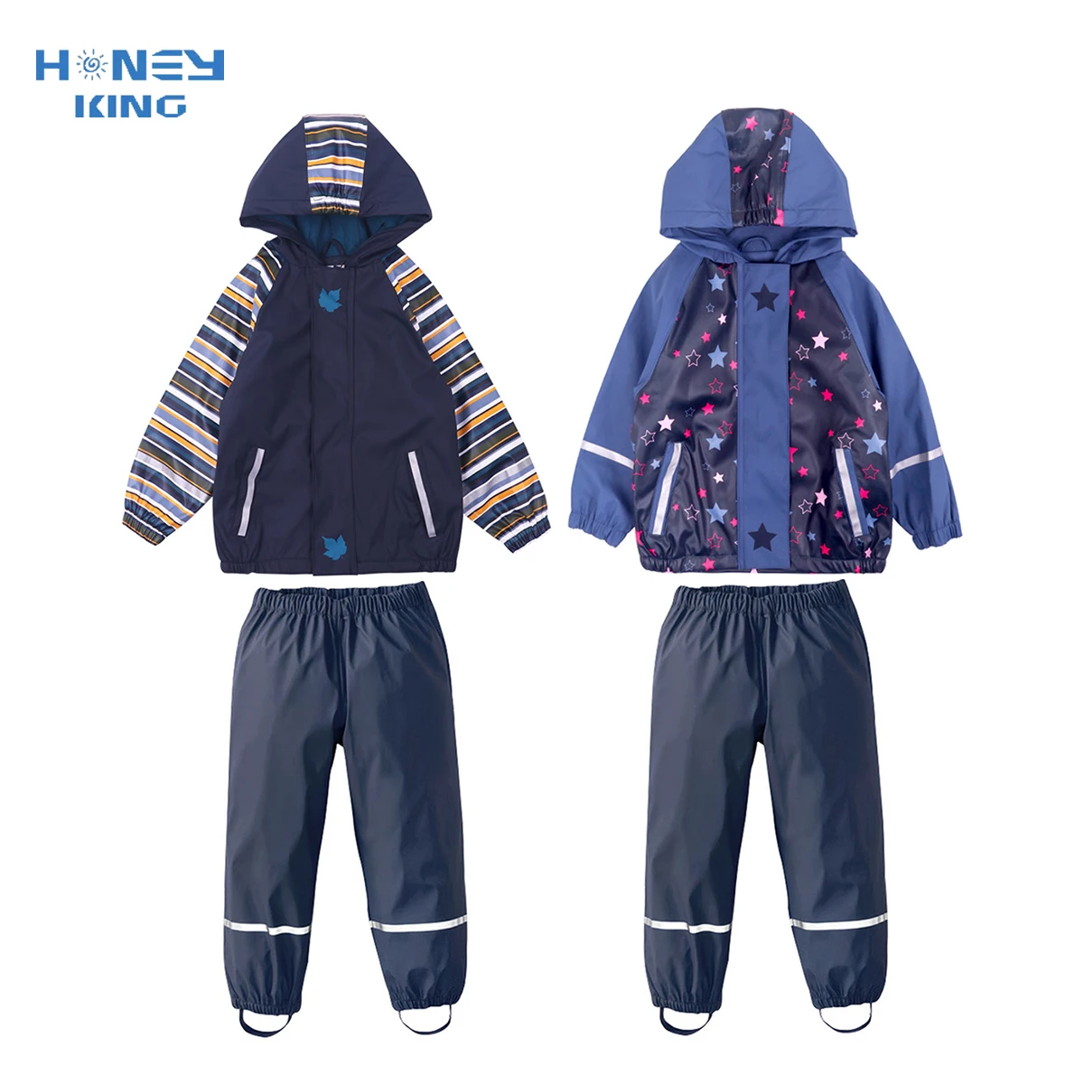 

Waterproof Fleece Baby Boy Clothing Set Hooded Rain Sport Girl Suits Spring Children Costume Overalls Coat Rain Clothes Rainwear