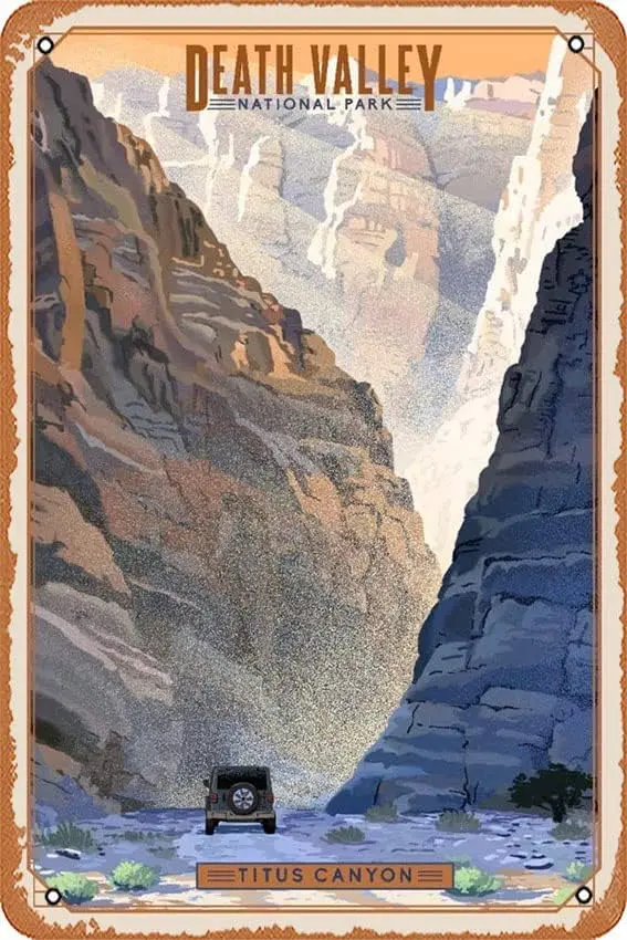 Zuhhg Sgn Vntge Deth Vlley Ntonl Prk Clforn Tt Cnyon Ltho 102706 Br Club Fmly Bthroom Tolet Cfe Funny Wll Decorton Gft Metl