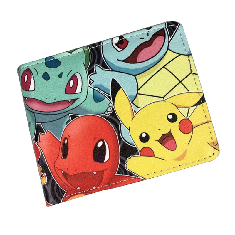 

Pokémon Peripheral Coin Purse Cartoon Print Pokemon Fire-breathing Dragon Ultra Short PU Leather Wallet Purses for Women