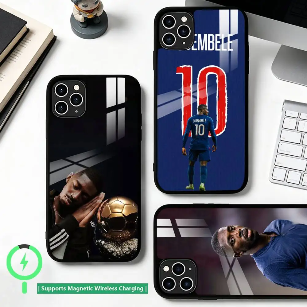 Фото Чехол для телефона Football for Dembele для iPhone 17, 16, 15, 14, 13, 12, 11 Plus, Pro с поддержкой магнитной беспроводной зарядки №1