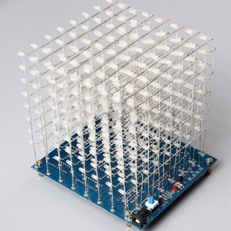 

3D LightSquared DIY Kit 8x8x8 3mm LED Cube Red Ray LED M114