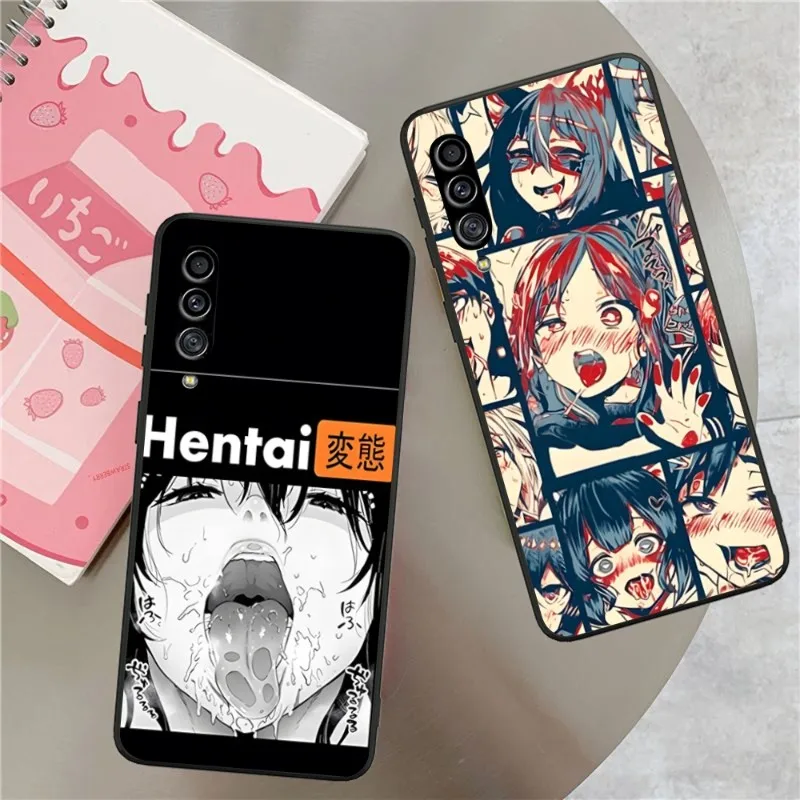 

Чехол для телефона Hentai с аниме уайфу для Samsung Galaxy S23, S22, S21, S10, S9, S8 Plus, Ультрачерный мягкий чехол, чехол