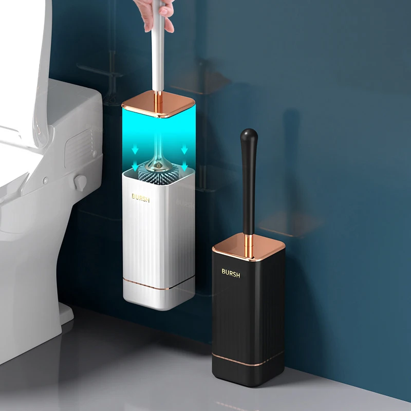 

TPR Silicone Toilet Brush No Dead Corner Cleaning Brush Floor-standing Wall-mount Cleaning Toilet Tool Brush Bathr Accessories