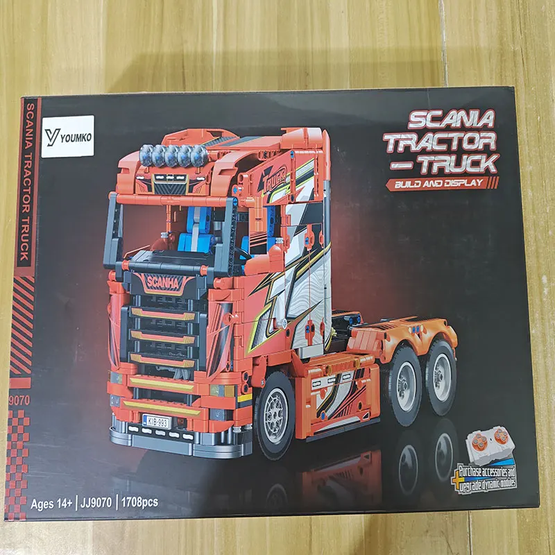 YOUMKO JJ9070 Технический тягач Строительные блоки MOC Технические кирпичные игрушки