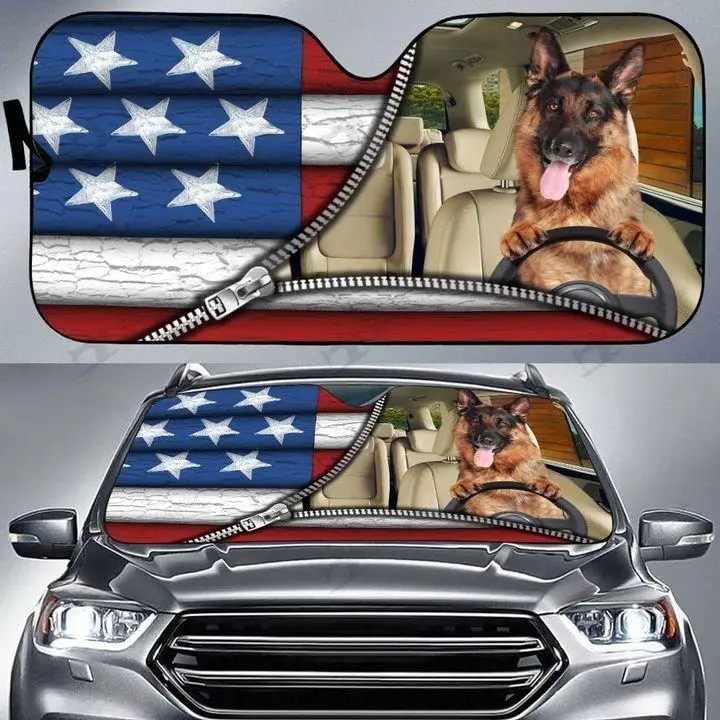 

German Shepherd Auto Sun Shade Car Windshield Window Cover Sunshade