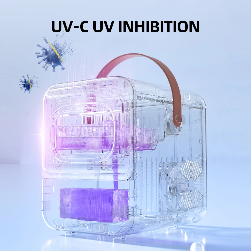 Портативная машина для изготовления льда с ручкой переноски