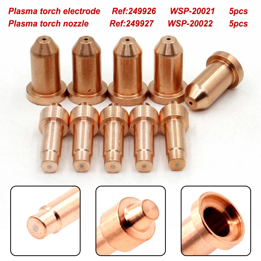 

Torch Nozzle Plasma Torch Cutting Electrodes 249926 WSP-20021 249927 WSP-20022 30A 40A 375/625 X-TREME Durable
