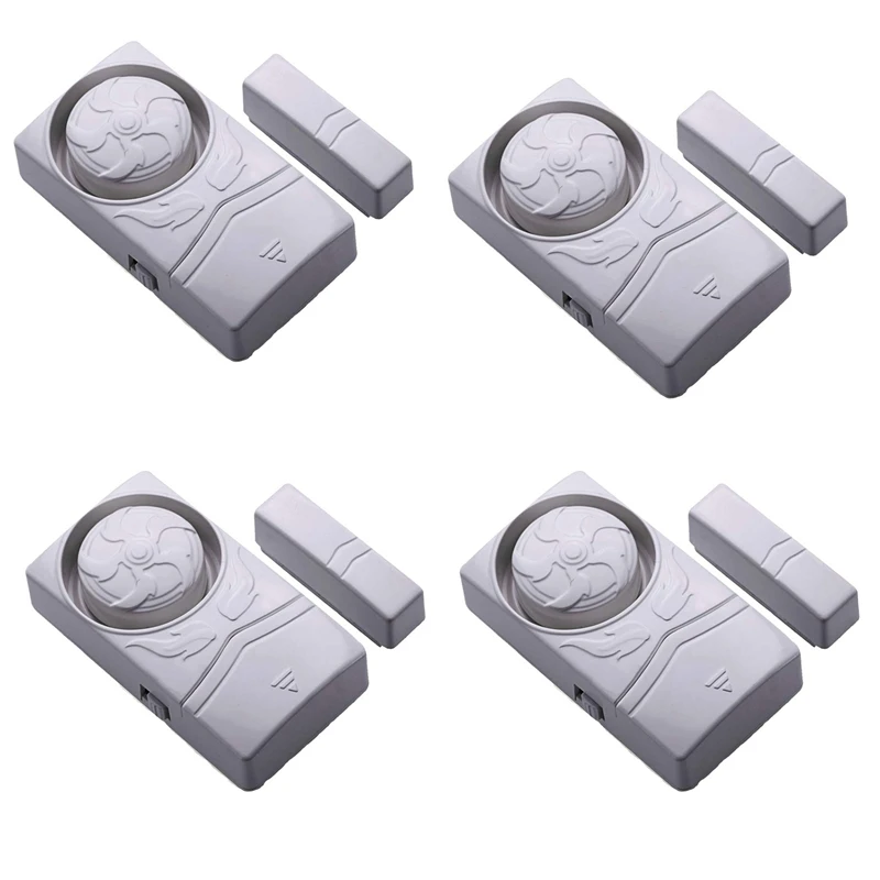 

4Pcs Wireless Home Security Burglar Alarm, Magnetic Sensor Door Window Alarm Pool Door Alarm For Kids