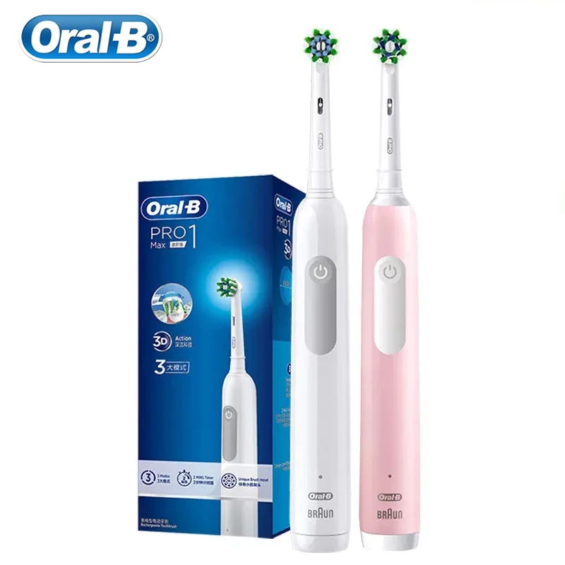 Oral B Pro Max Electric Toothbrush 3 Brushing Modes with Timer Pressure Sensor Cross Action Deep Clean Teeth Tooth Brush