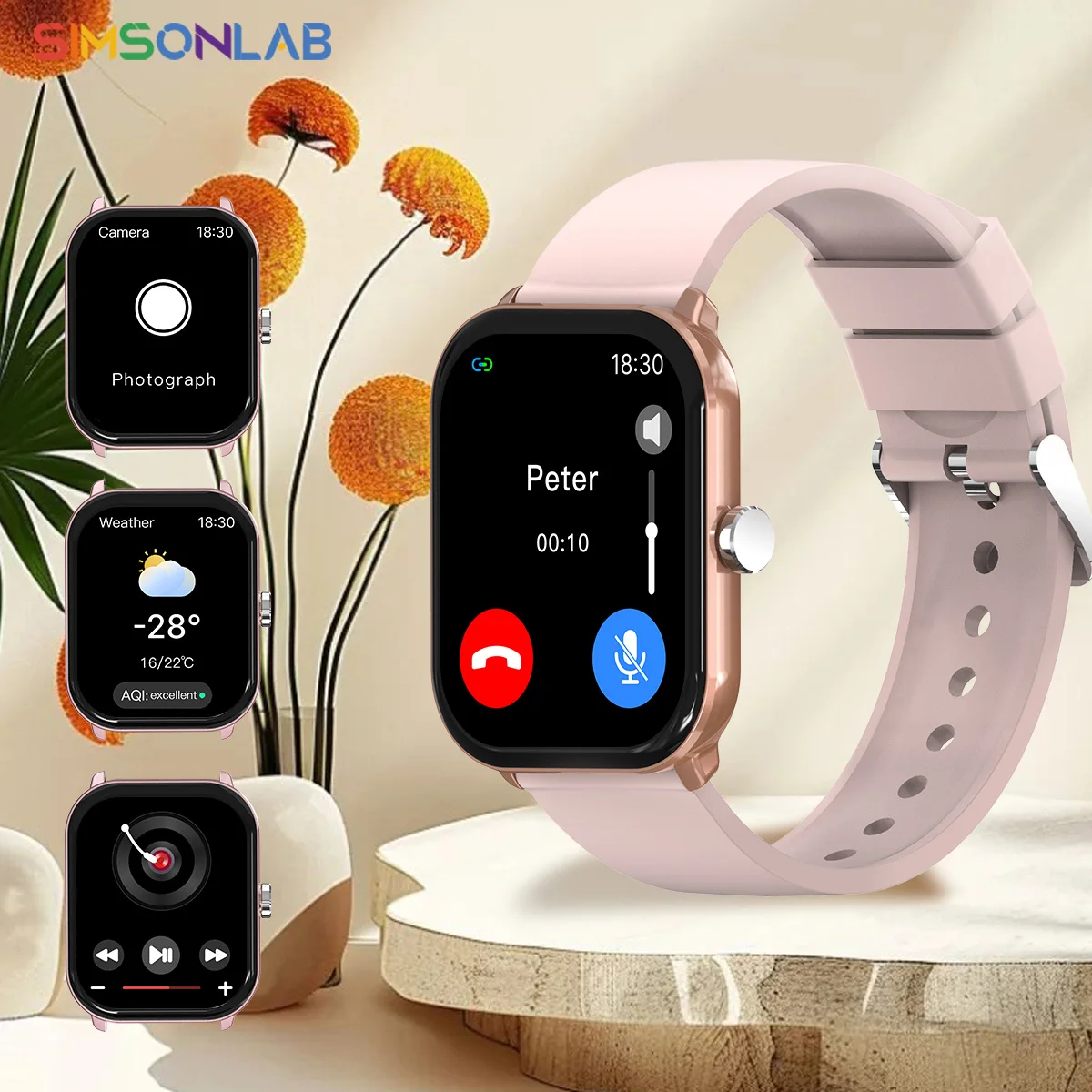 Умные часы 2 01-дюймовый большой экран для мужчин и женщин