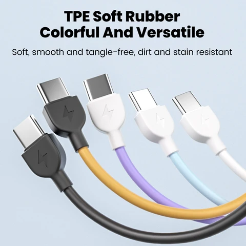 PD 60 Вт Кабель типа C — Type C для быстрой зарядки для Huawei Honor Xiaomi Брелок USB C — Lightning Кабель для iPhone 14