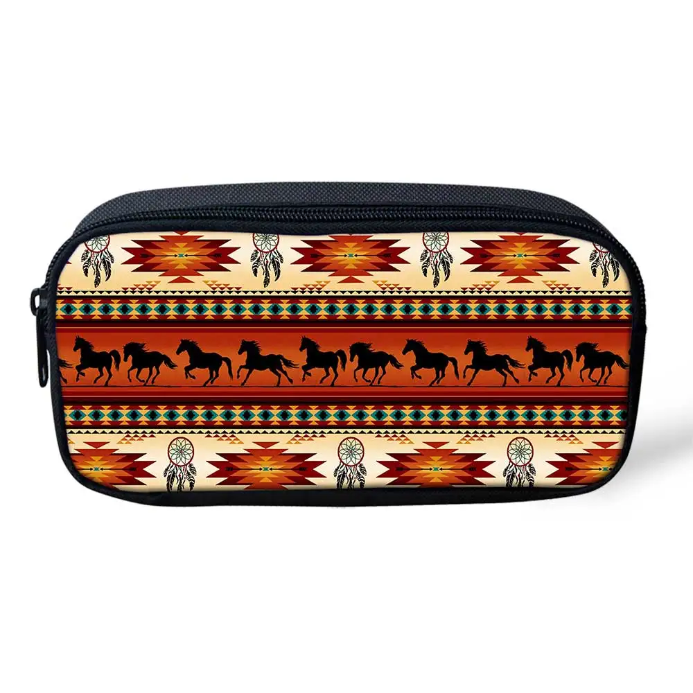 ADVOCATOR Ethnic Tribal Pattern Pencil Bag for Students Large Capacity Kids Cosmetic Bags Customized Storage Pouch Free Shipping