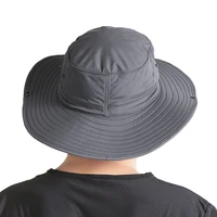 2022 summer new 4 color denim fisherman hat mens breathable mesh hat uv protection wide brim outdoor fishing hiking beach hat