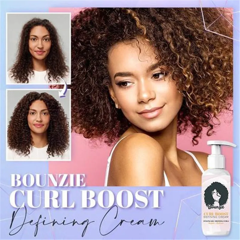 

Sdotter Bounzie Curl Boost Defining Cream Perfect Curls Hair Booster Cream Instant Effect Drying Frizz Control Hair Style Settin