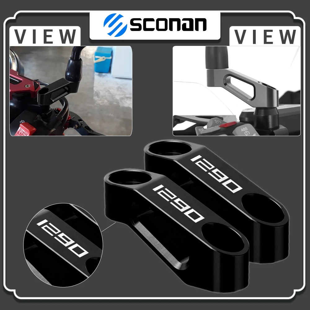 

Motorcycle Accessories For KTM 1290 Super Adventure 1290 ADV 1290 Super Dukr R GT Handlebar Rear Mirror Riser Extender Adaptor